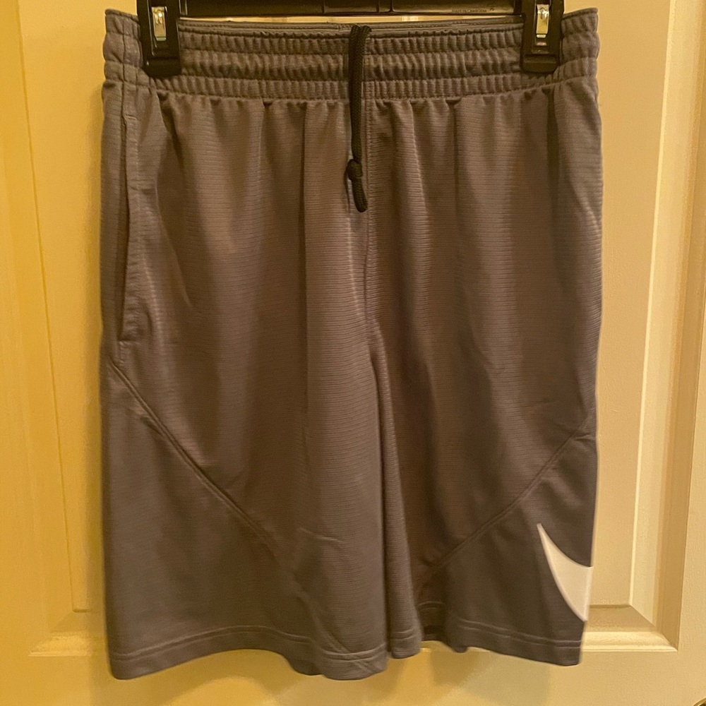 Nike Dri-Fit Shorts with big white swoosh on leg